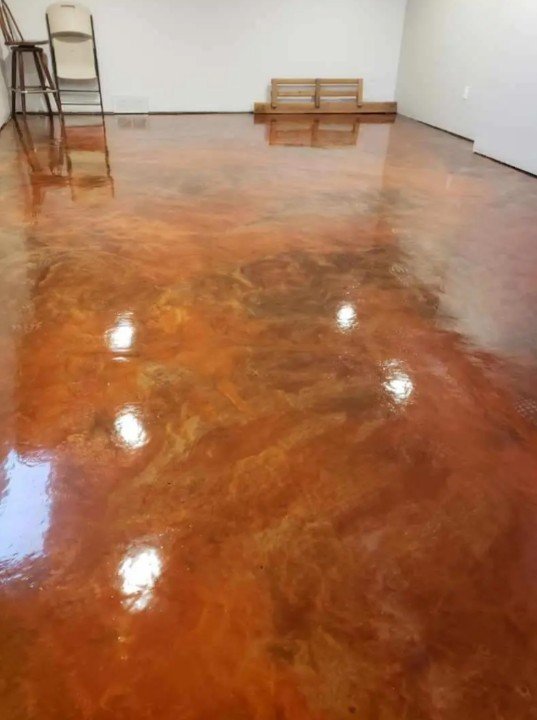 Metallic epoxy flooring installed by 254 Epoxy in Abilene Texas